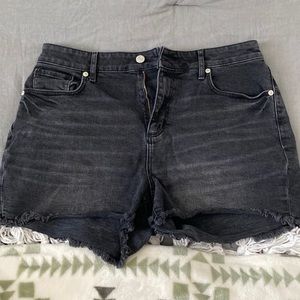 Loft black jean shorts